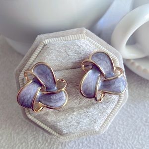 Ribbon Knot stud earrings
